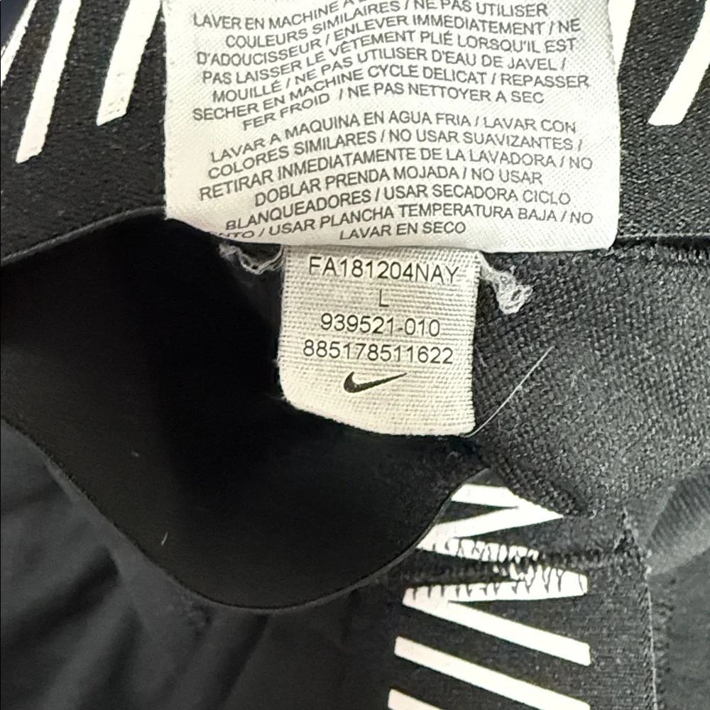 Nike Kids Black Shorts with Logo Waistband - Picture 3 of 3